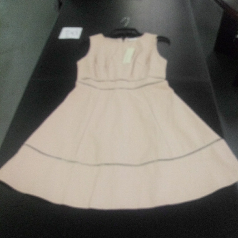 Pink leather cut out dress